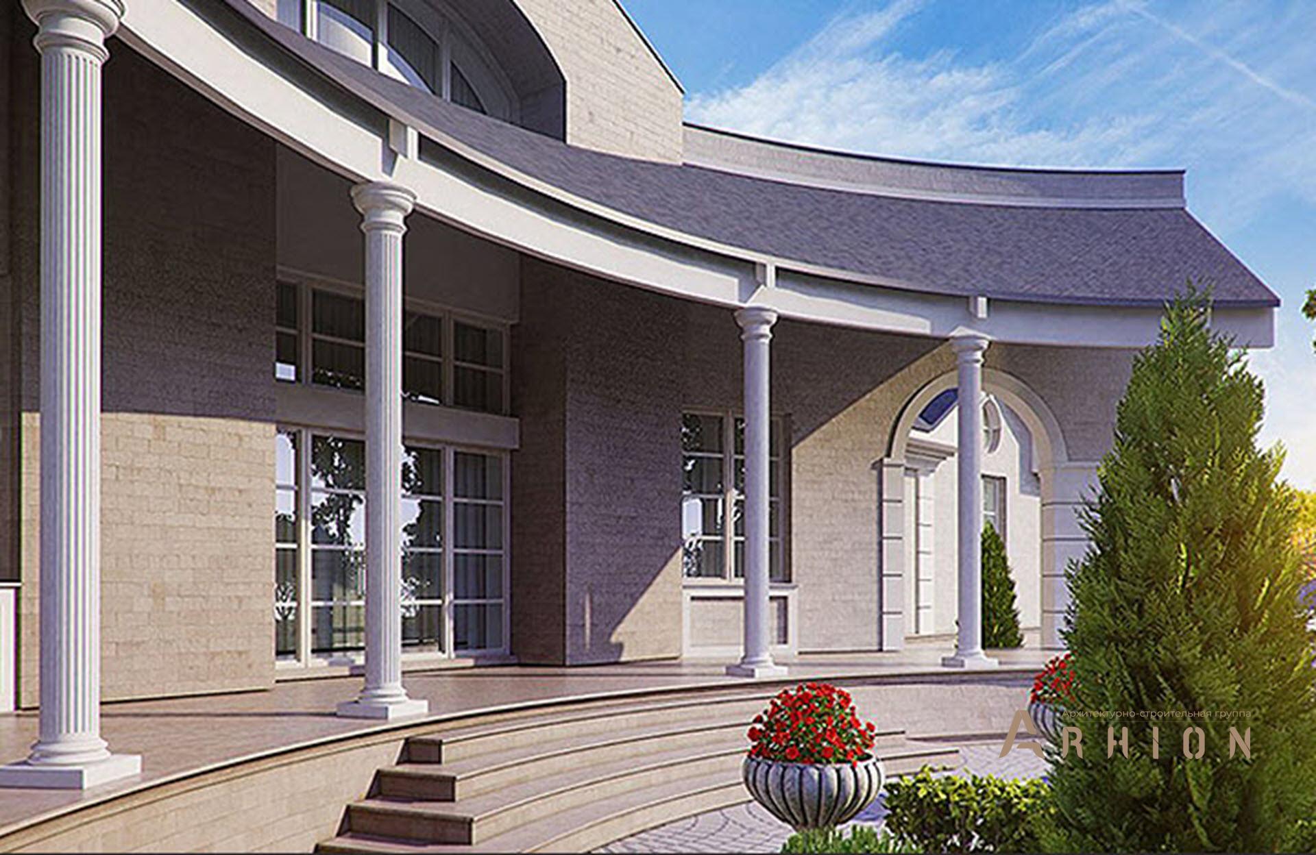 9. Проект одноэтажного дома в современном классическом стиле с многоскатной кровлей, SOV-15, площадью - 352 кв